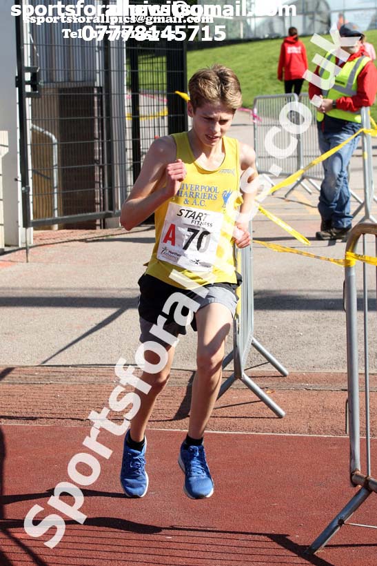 Boys under-15s  Northern 3 Stage Road Relay, SportsCity, Manchester. Photo: David T. Hewitson/Sports for All Pics